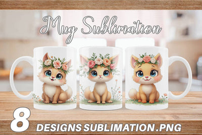 Mug Wrap Furry Expressions Sublimation artnoy 