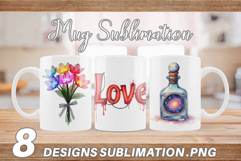 Mug Wrap Galactic Affection Sci-Fi Love Symbols Sublimation artnoy 