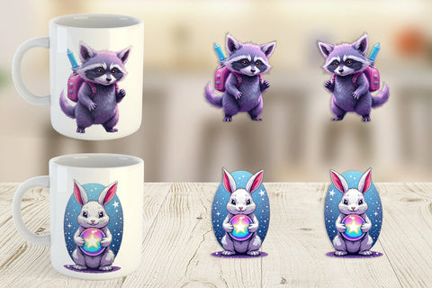 Mug Wrap Galactic Pet Charms Sublimation artnoy 