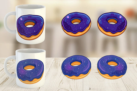 Mug Wrap Galaxy Donut Sublimation artnoy 