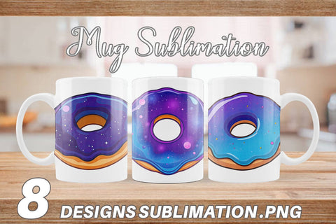 Mug Wrap Galaxy Donut Sublimation artnoy 