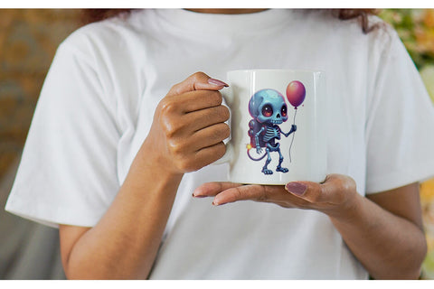 Mug Wrap Galaxy Skeletons Sublimation artnoy 