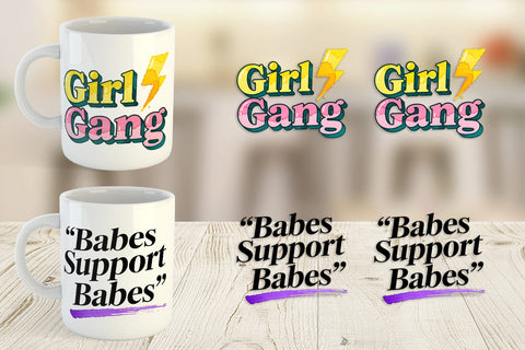 Mug Wrap Galentine's Day Watercolor Quotes Sublimation artnoy 