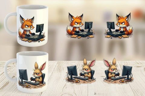 Mug Wrap Gamer Critters Sublimation artnoy 