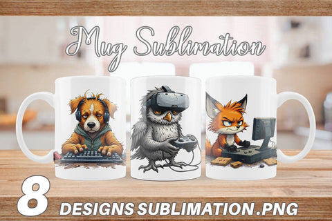 Mug Wrap Gamer Critters Sublimation artnoy 