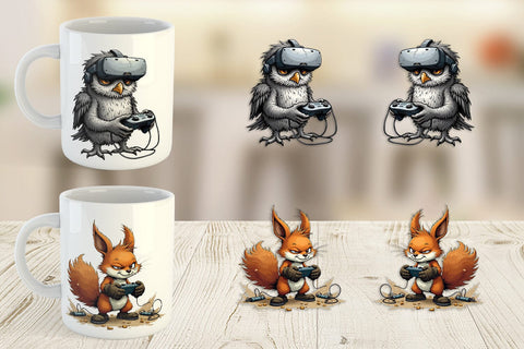 Mug Wrap Gamer Critters Sublimation artnoy 