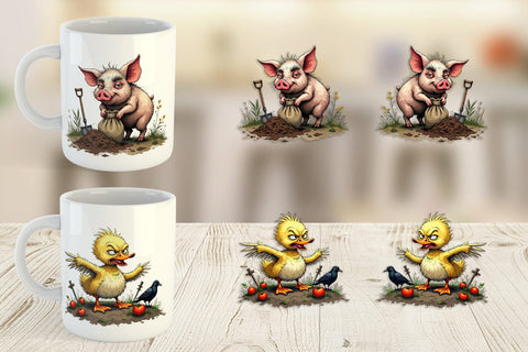 Mug Wrap Garden Grumps Sublimation artnoy 