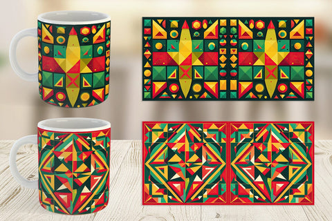 Mug Wrap Geometric Shapes Sublimation artnoy 