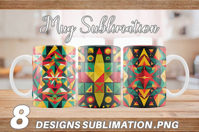 Mug Wrap Geometric Shapes Sublimation artnoy 