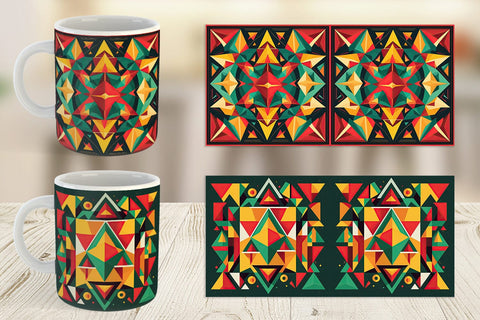Mug Wrap Geometric Shapes Sublimation artnoy 