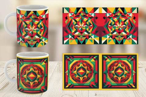 Mug Wrap Geometric Shapes Sublimation artnoy 