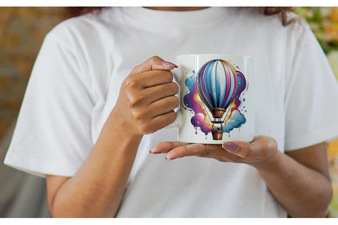 Mug Wrap Ghost Air Balloon Sticker Sublimation artnoy 
