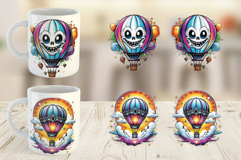 Mug Wrap Ghost Air Balloon Sticker Sublimation artnoy 