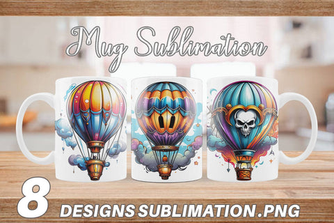 Mug Wrap Ghost Air Balloon Sticker Sublimation artnoy 