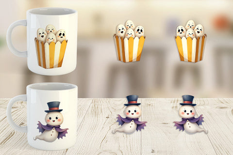 Mug Wrap Ghost Carnival Toys Sublimation artnoy 