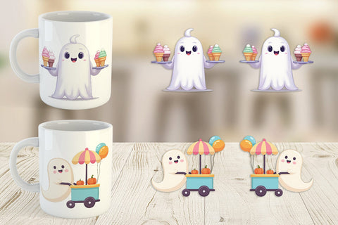 Mug Wrap Ghost Ice Cream Sublimation artnoy 