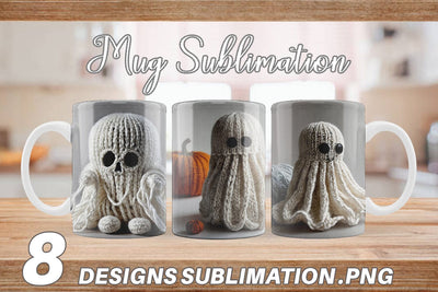 Mug Wrap Ghost Knitted Sublimation artnoy 
