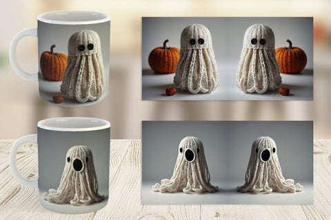 Mug Wrap Ghost Knitted Sublimation artnoy 