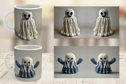 Mug Wrap Ghost Knitted Sublimation artnoy 