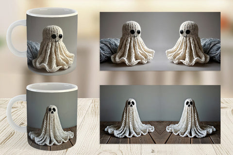 Mug Wrap Ghost Knitted Sublimation artnoy 