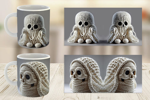 Mug Wrap Ghost Knitted Sublimation artnoy 