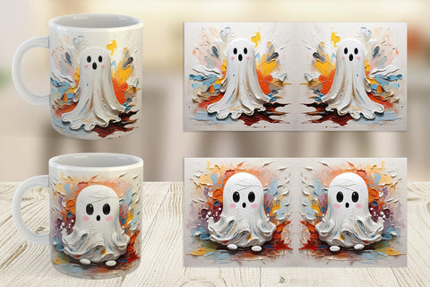 Mug Wrap Ghost Painting Sublimation artnoy 