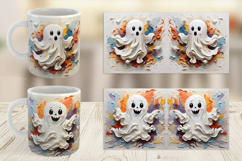 Mug Wrap Ghost Painting Sublimation artnoy 