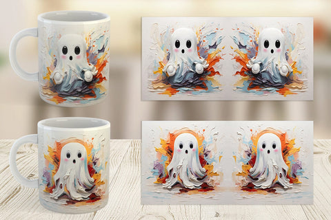 Mug Wrap Ghost Painting Sublimation artnoy 