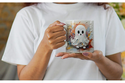 Mug Wrap Ghost Painting Sublimation artnoy 