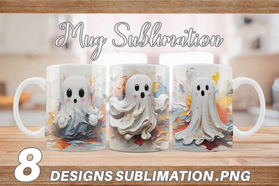 Mug Wrap Ghost Painting Sublimation artnoy 