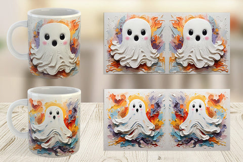 Mug Wrap Ghost Painting Sublimation artnoy 
