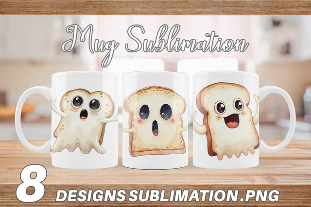 Mug Wrap Ghost Toast Sublimation artnoy 