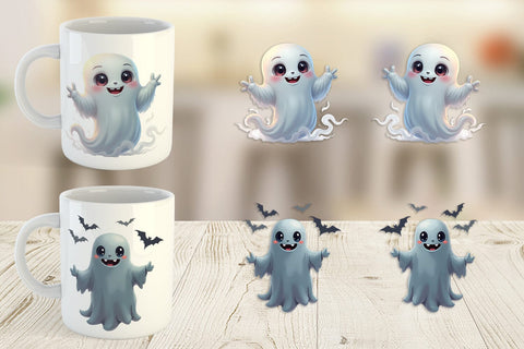 Mug Wrap Ghostly Twists Sublimation artnoy 