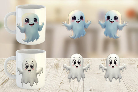 Mug Wrap Ghostly Twists Sublimation artnoy 