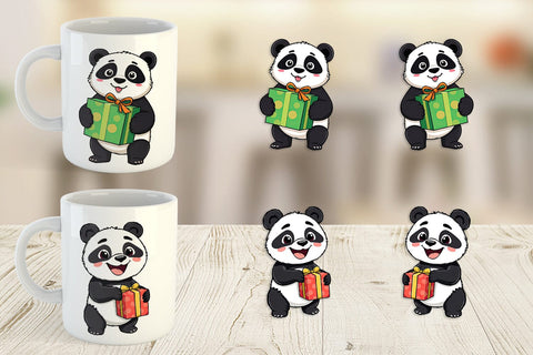 Mug Wrap Gift Panda Sublimation artnoy 