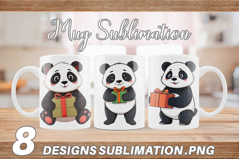 Mug Wrap Gift Panda Sublimation artnoy 
