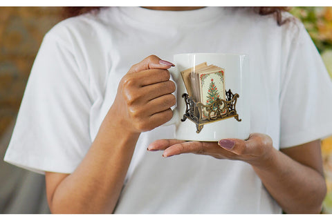 Mug Wrap Gilded Age Christmas Mail & Parcel Watercolor Art Sublimation artnoy 