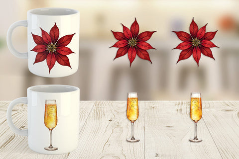 Mug Wrap Gilded Evergreen Sublimation artnoy 
