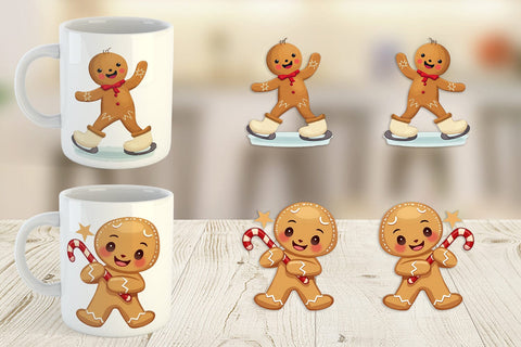 Mug Wrap Gingerbread Christmas Joy Sublimation artnoy 