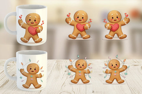 Mug Wrap Gingerbread Christmas Joy Sublimation artnoy 