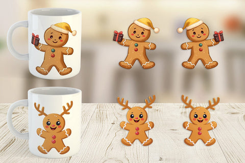 Mug Wrap Gingerbread Christmas Joy Sublimation artnoy 