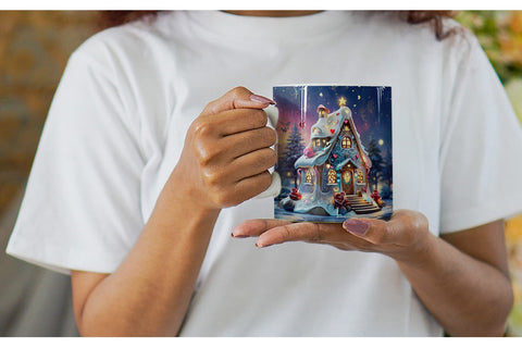 Mug Wrap Gingerbread House Sublimation artnoy 