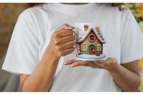 Mug Wrap Gingerbread House Sublimation artnoy 