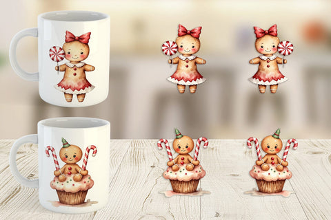 Mug Wrap Gingerbread Joy Sublimation artnoy 
