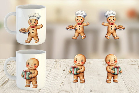 Mug Wrap Gingerbread Joy Sublimation artnoy 