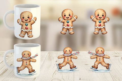 Mug Wrap Gingerbread Joy Sublimation artnoy 