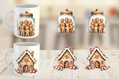 Mug Wrap Gingerbread Joy Sublimation artnoy 