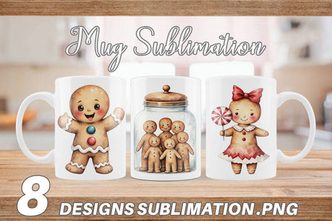 Mug Wrap Gingerbread Joy Sublimation artnoy 