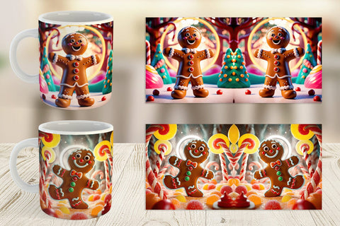 Mug Wrap Gingerbread Man Sublimation artnoy 