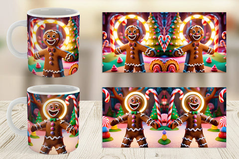 Mug Wrap Gingerbread Man Sublimation artnoy 